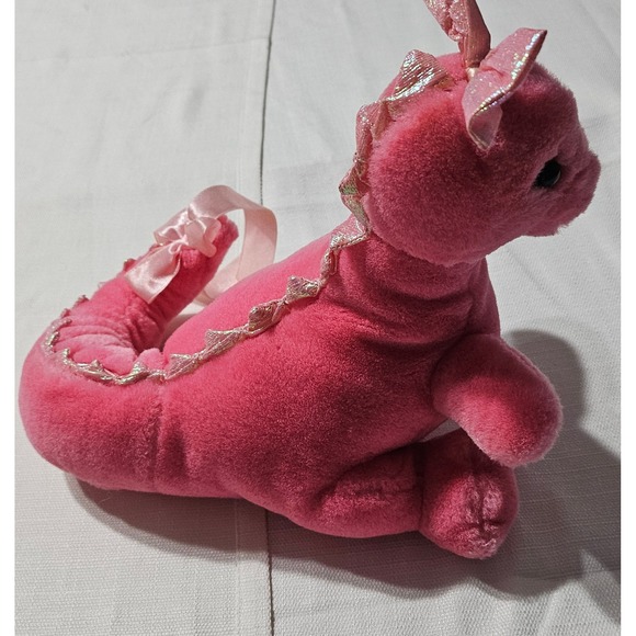 Avon 1997 Pink Plush Dragon Stuffed Animal Toy Collectible Kids Decor - Picture 4 of 16